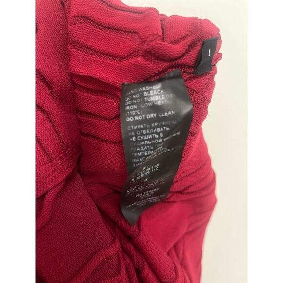 THE‎ KOOPLES JACQUARD MOTIFS RED KNIT DRESS, SIZE 1,S - Picture 3 of 7
